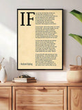 Black framed literary poster styled with plants and woven basket