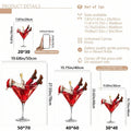 Size guide for funny Santa cocktail canvas wall art