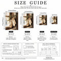 Rustic Vintage Christmas Mittens & Snowy Window Farmhouse Canvas Poster