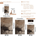 Size guide for three-piece neutral abstract canvas poster set