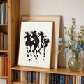 Minimalist Modern Abstract Black Brushstroke Figure Canvas Poster