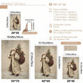 Vintage Santa Claus Carrying Gift Box Holiday Christmas Canvas Poster 