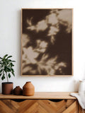 Vintage Mid-Century Botanical Shadow Plant Silhouette Canvas Poster 