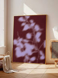Vintage Mid-Century Botanical Shadow Plant Silhouette Canvas Poster 