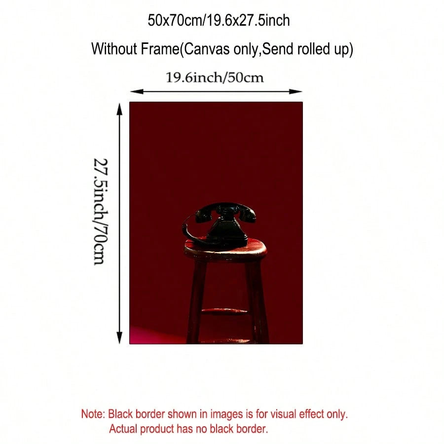 Size guide showing multiple dimensions for lucky typography canvas poster options