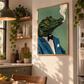 Quirky Surreal Crocodile Minimalist Canvas Poster