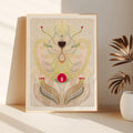 Add a dreamy touch to your home with this pastel moth and botanical Canvas Poster, featuring abstract watercolor art for bohemian bedrooms, living rooms, and cozy spaces.