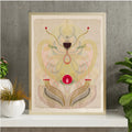 Abstract Bohemian Pastel Watercolor Moth & Botanical Canvas Poster 