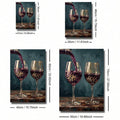 Size guide for unframed leopard wine glass canvas poster