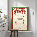 Vintage Flat-Print Christmas Sock & Holiday Stocking Canvas Poster 