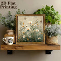 Rustic Vintage Spring Floral & Butterfly Botanical Canvas Poster 
