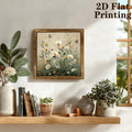 Rustic Vintage Spring Floral & Butterfly Botanical Canvas Poster 