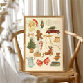 Watercolor Christmas Holiday Decorative Canvas Poster 
