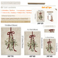 Vintage Christmas Mistletoe & Red Ribbon Winter Holiday Canvas Poster