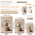 Size guide showing available dimensions for the nutcracker crystal globe canvas
