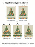 Five display methods for illustrated Christmas tree art; frame examples not included
