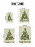 Christmas tree canvas display options with clips and skirt hanger examples