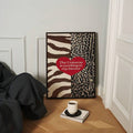 Zebra & Leopard Stockholm Minimalist Y2K Cheetah Canvas Poster 