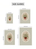Add cozy holiday charm with a vintage Christmas botanical floral Canvas Poster, perfect for farmhouse interiors, plaid accents, and festive walls.