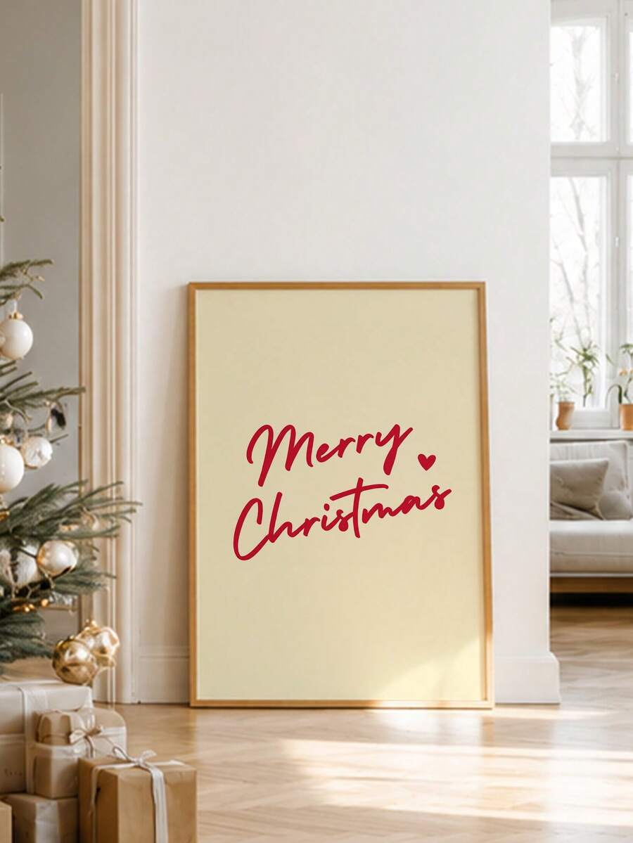 Minimalist 2D Flat Holiday Season Christmas Canvas Poster 