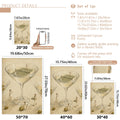Canvas size guide showing four portrait print sizes and unframed canvas specifications