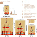 Size guide for the star girl canvas poster showing four print dimensions