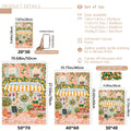 Size guide for Mediterranean fruit basket canvas poster