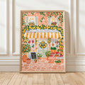 Lemon fruit market canvas art in a bright interior