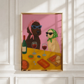 Vintage Humorous Dog Retro Eclectic Dopamine Canvas Poster