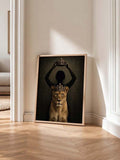 Add regal drama to your space with dark vintage crowned queen and lion silhouette canvas art, a bold statement for gothic inspired interiors.
