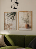 Neutral Botanical Terracotta Vase & Olive Branch Wabi-Sabi Canvas Poster Set 