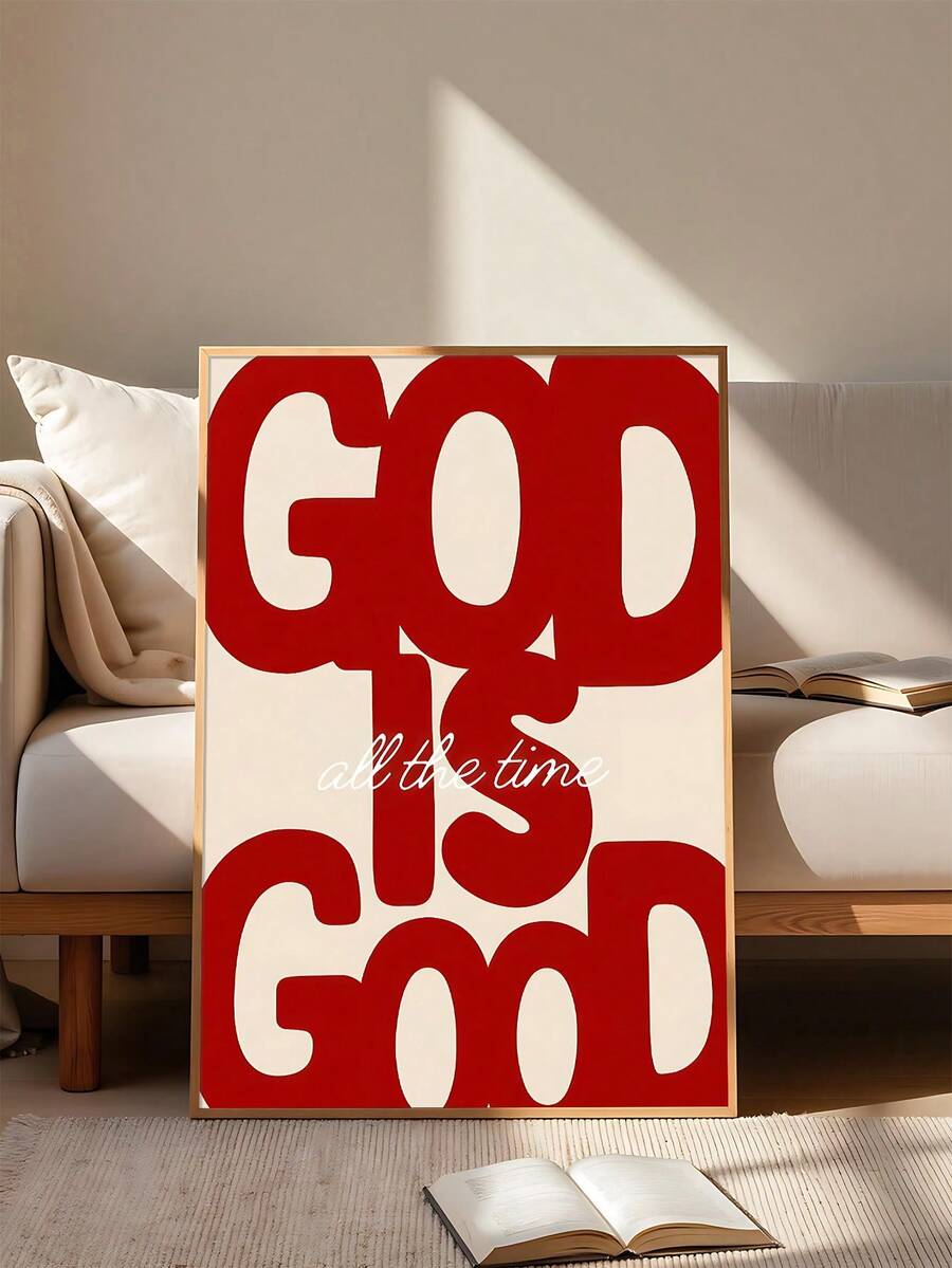 
God Is Good All the Time Inspirational Quote Canvas Art

