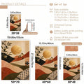 Size guide for olive branch canvas poster showing four unframed dimensions from 20 by 30 to 50 by 70 centimeters