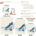 Mediterranean Sketch Seaside Village Greek Island Nautical Canvas Poster