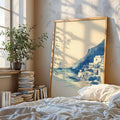 Mediterranean Sketch Seaside Village Greek Island Nautical Canvas Poster