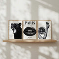 3pcs Vintage Leopard Print & Paris Fashion Vogue Style Canvas Poster Set