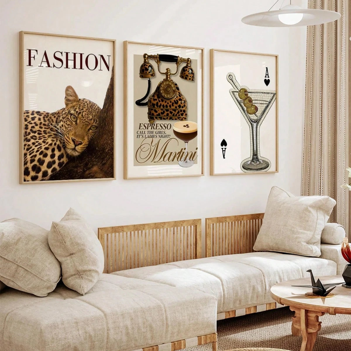 Frameless Vintage Leopard Print Wall Sticker Set – 3 Posters, Y2K Fashion Posters, Leopard Print, Beautiful Dorm And Apartment Decor, Leopard Print Wall Stickers - Canvas Wall Decor, Popular Farmhouse Style Canvas Posters