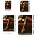Moody Dark Retro Car & Burgundy Heels Old Money Canvas Poster 
