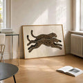 Vintage Running Leopard Luxury Fashion Boho Cheetah Canvas Poster 
