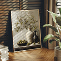 Vintage Olive Tree Still Life Botanical & Vase Canvas Poster