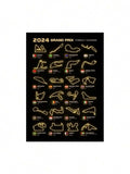 Elevate your living room decor with our 2024 Formula One Race Circuit Wall Art. This dynamic Nordic canvas poster captures the energy and excitement of Formula One racing, creating a unique and stylish focal point for any space. Made from high-quality materials, it is built to last and will bring a touch of sophistication to any room. Perfect for motorsports enthusiasts and design lovers alike.