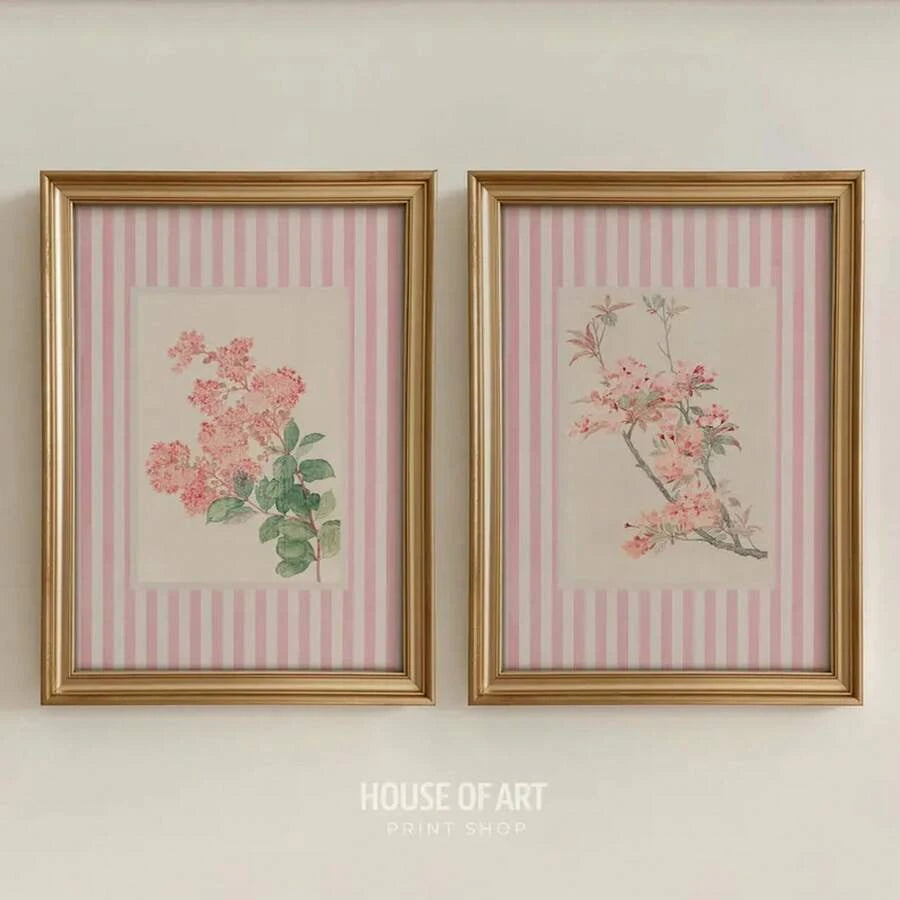 Bring a soft, romantic touch to your space with this 2PCS Hydrangea Prints Pink Floral Preppy Coquette Canvas Poster set. Featuring delicate pink hydrangea flowers and a charming floral aesthetic, these canvas prints create a feminine and dreamy atmosphere that works beautifully with preppy, coquette, vintage, and romantic interior styles.
