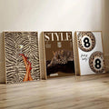 Transform your walls with this stylish 3-piece Canvas poster set featuring a fashionable cheetah magazine cover, elegant zebra-inspired high heels, and a sophisticated billiards-themed design. Blending bold animal prints with luxury lifestyle elements, each artwork delivers a modern editorial aesthetic that captures confidence, creativity, and contemporary fashion. The coordinated collection creates a striking focal point while adding depth and personality to any room.