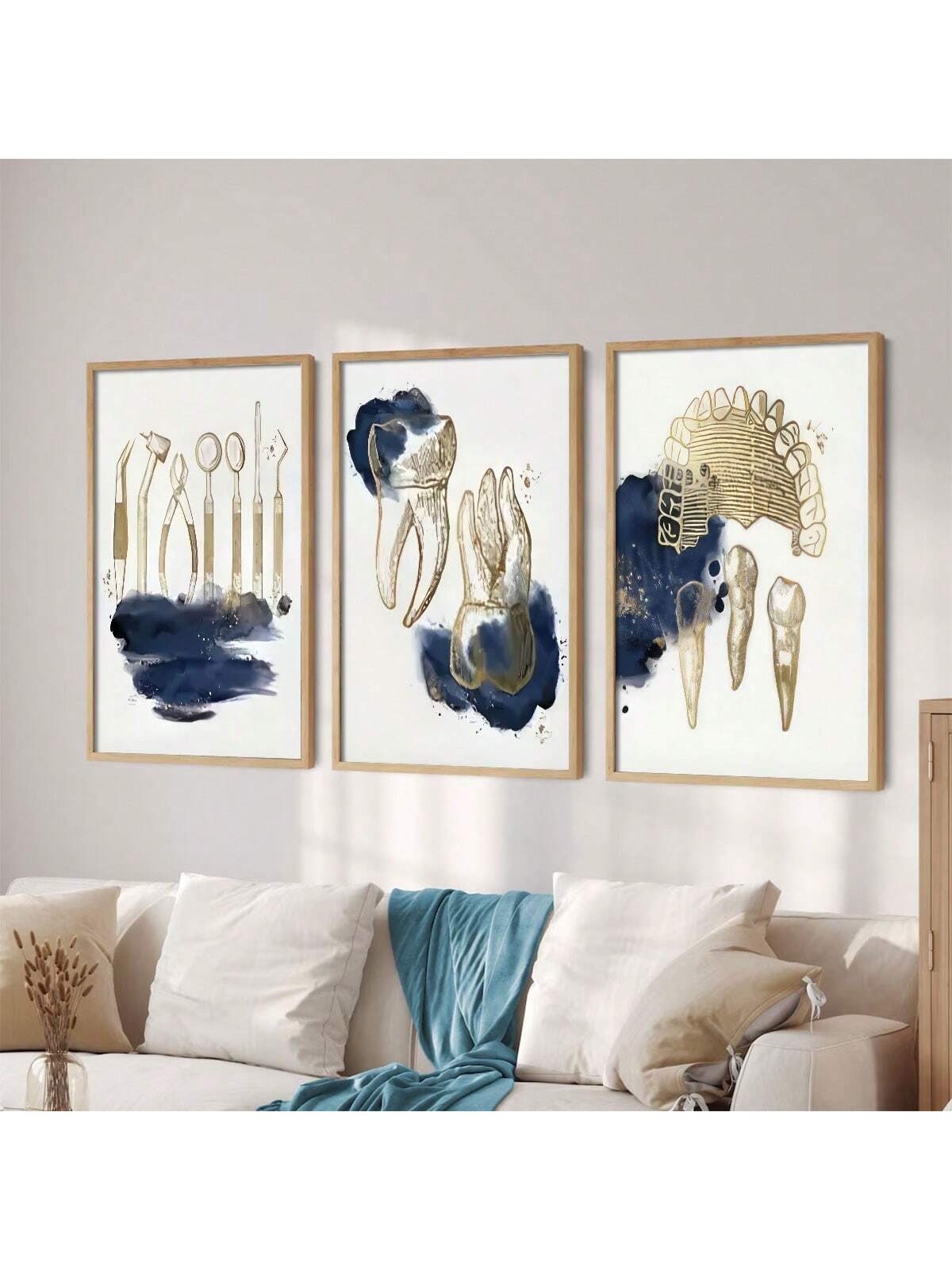 Enhance your dental office ambiance with this 3-piece canvas wall art set, featuring detailed illustrations of orthodontic surgery and dental anatomy. Designed to educate and inspire, these high-quality posters provide a professional and informative decor that complements clinical environments. Ideal for dental practitioners seeking to create an engaging and knowledgeable atmosphere for patients and staff alike.