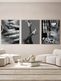 Elevate your space with this 3-piece modern feminine canvas art set, featuring sophisticated black and white designs. Perfect for both home and office, these luxury wall decor pieces add a refined, contemporary touch that complements a variety of interiors. Crafted to enhance ambiance, this set brings subtle elegance and visual harmony to any room.