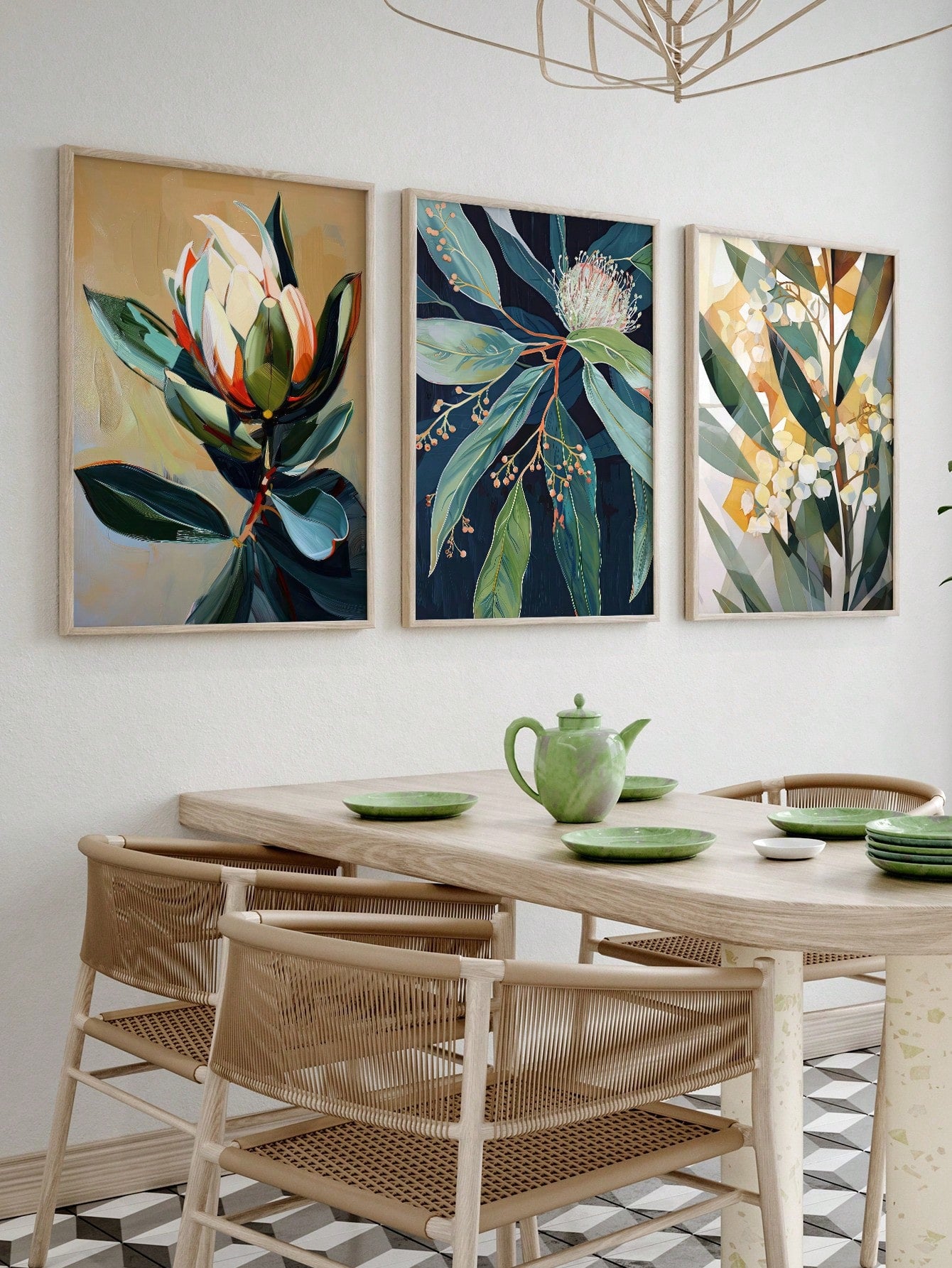Enhance your modern living space with our 3-Piece Vintage Botanical Wall Art Set. These beautiful floral canvas prints add a touch of elegance and nature to any room. With a vintage design and high-quality materials, you can easily elevate your home decor. Transform your space with this unique set.