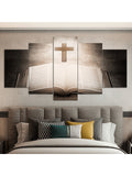 Enhance your living space with this 5-piece Modern Christian Canvas Wall Art Set, featuring elegant depictions of The Holy Bible alongside a beautifully crafted wooden cross. Designed to inspire faith and add a refined spiritual touch, this set combines contemporary style with meaningful symbolism, making it an ideal choice for sophisticated home decor. Each piece is carefully crafted to ensure lasting quality and visual impact, perfect for creating a serene and uplifting atmosphere in any room.