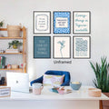 6pcs Motivational Canvas wall art set featuring positive mindset designs. Perfect for bedrooms, home offices, study spaces, dorms, and creative rooms.