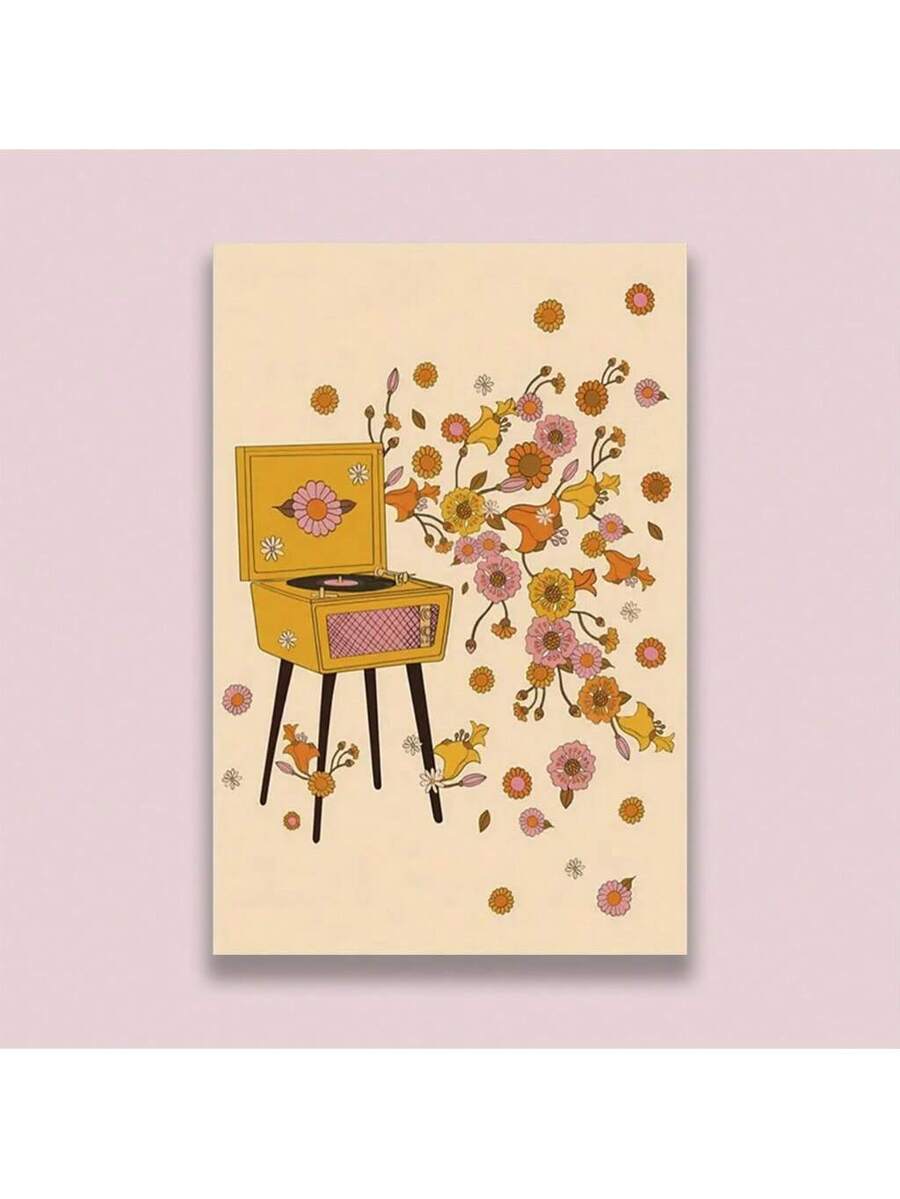 Experience the nostalgia of the 70s with our Bohemian Turntable Record Player Canvas Poster. This unique aesthetic wall art is perfect for music lovers, bringing a retro vibe to any room. Made of high-quality canvas, it will add a touch of style and nostalgia to your home.