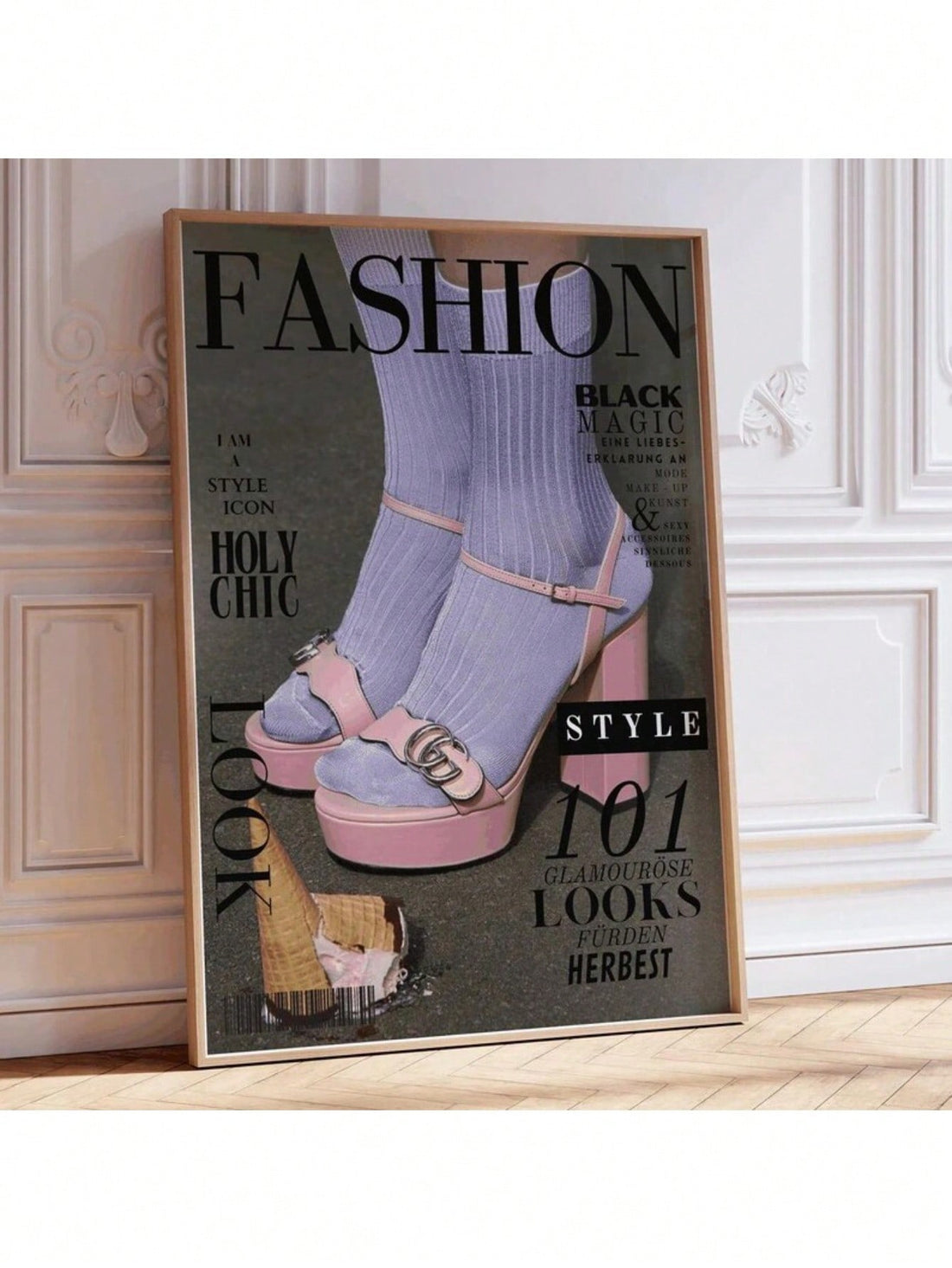 Transform your living space with this authentic 70s Retro Fashion Magazine Poster. The stylish pink hues capture the iconic aesthetic of vintage fashion, creating a focal point that elevates your living room's design sensibility. Perfect for design enthusiasts seeking to incorporate retro elements with contemporary appeal, this wall art piece delivers both nostalgic charm and modern sophistication.